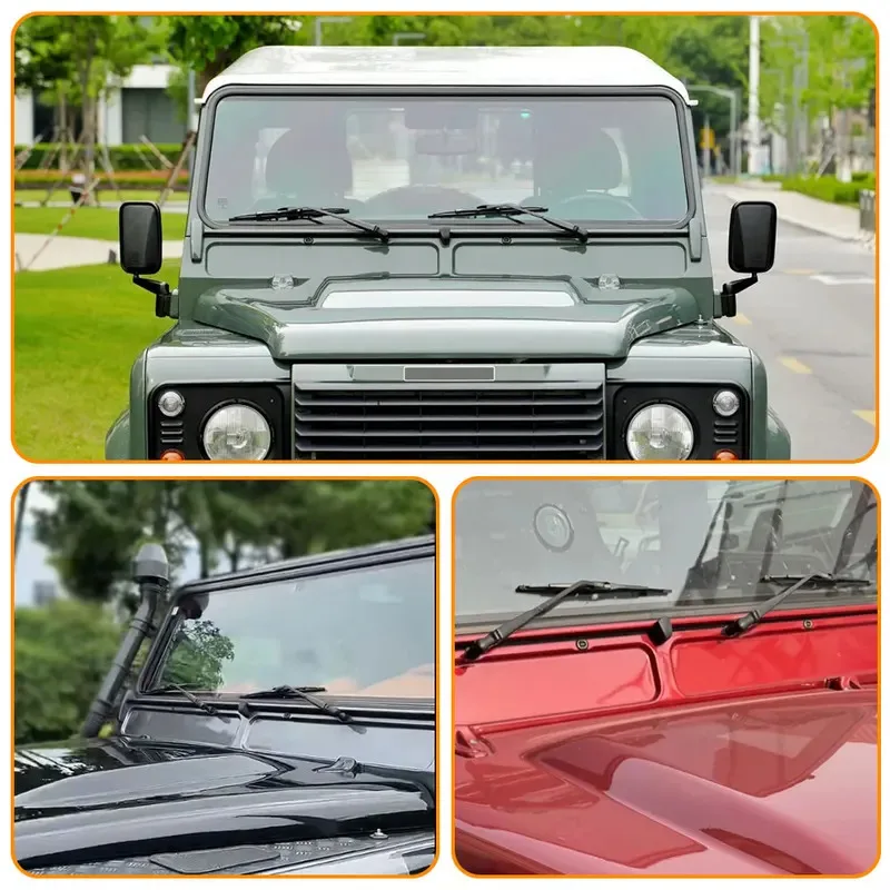 

Pair Front Windshield Wiper Blades For Land Rover Defender 1987-2016 Heavy Duty All-Weather Car Windshield Wiper Replacement