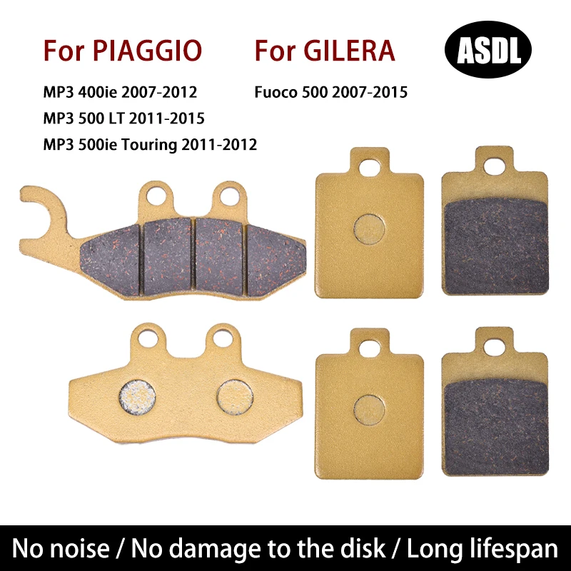 For PIAGGIO MP3 400 500 ie 400ie 500ie LT Touring For GILERA Fuoco 500 RC DAN 50 Runner 125 180 Motorcycle Front Rear Brake Pad
