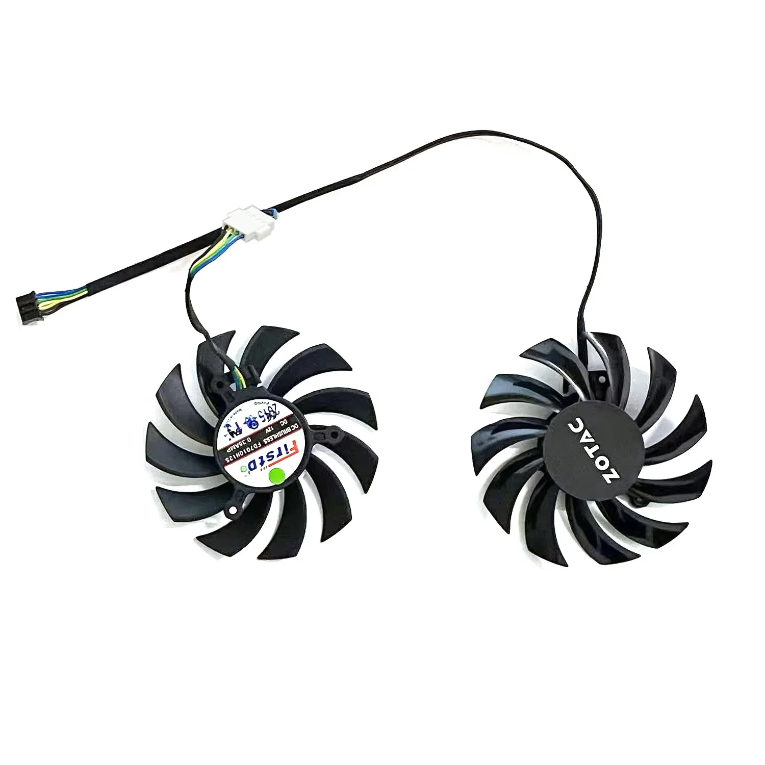 Cooling fan 75MM 4PIN FD7010H12S PLD08010S12H suitable for Zotac GeForce GTX660ti 660 650ti 560 AMP! Version graphics card