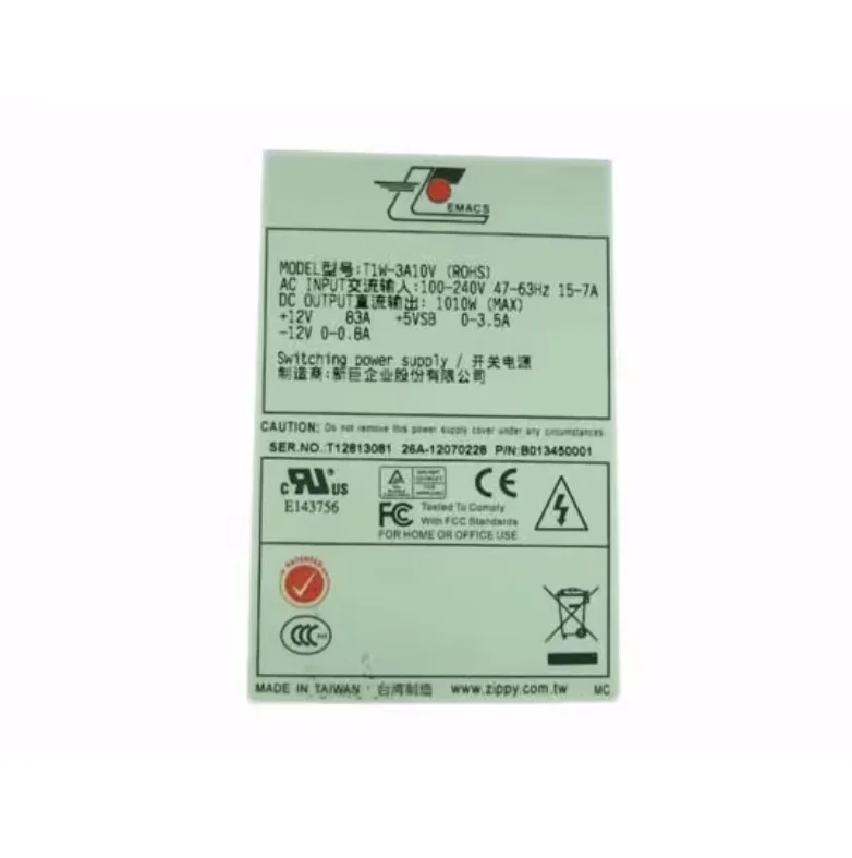 

EMACS Zippy T1W-3A10V Server Power Supply