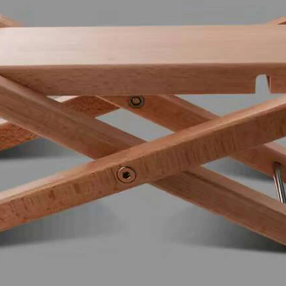 

Footstool Solid Wood 3-Gear Adjustable Height For Classical Guitar Players Foldable Foot Rest Stand Stable Rivet Design Portable