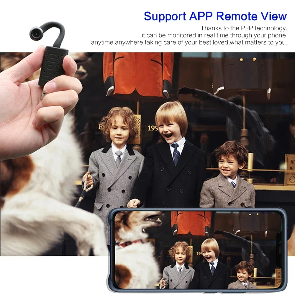 V380 PRO Kamera Mini 1080P HD USB Kamera Kecil Nirkabel Penglihatan Malam Deteksi Gerakan Kamera Mikro Pengawasan Pemantauan Jarak Jauh