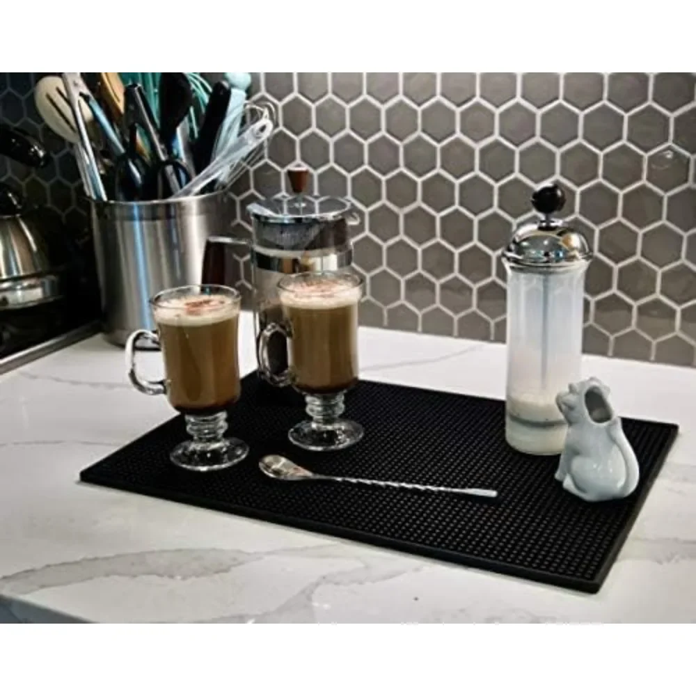 2PCS Rubber  Mat, Non-slip  Service Spill Mat, Bar Table Mat, Restaurant Kitchen Counter  Mat