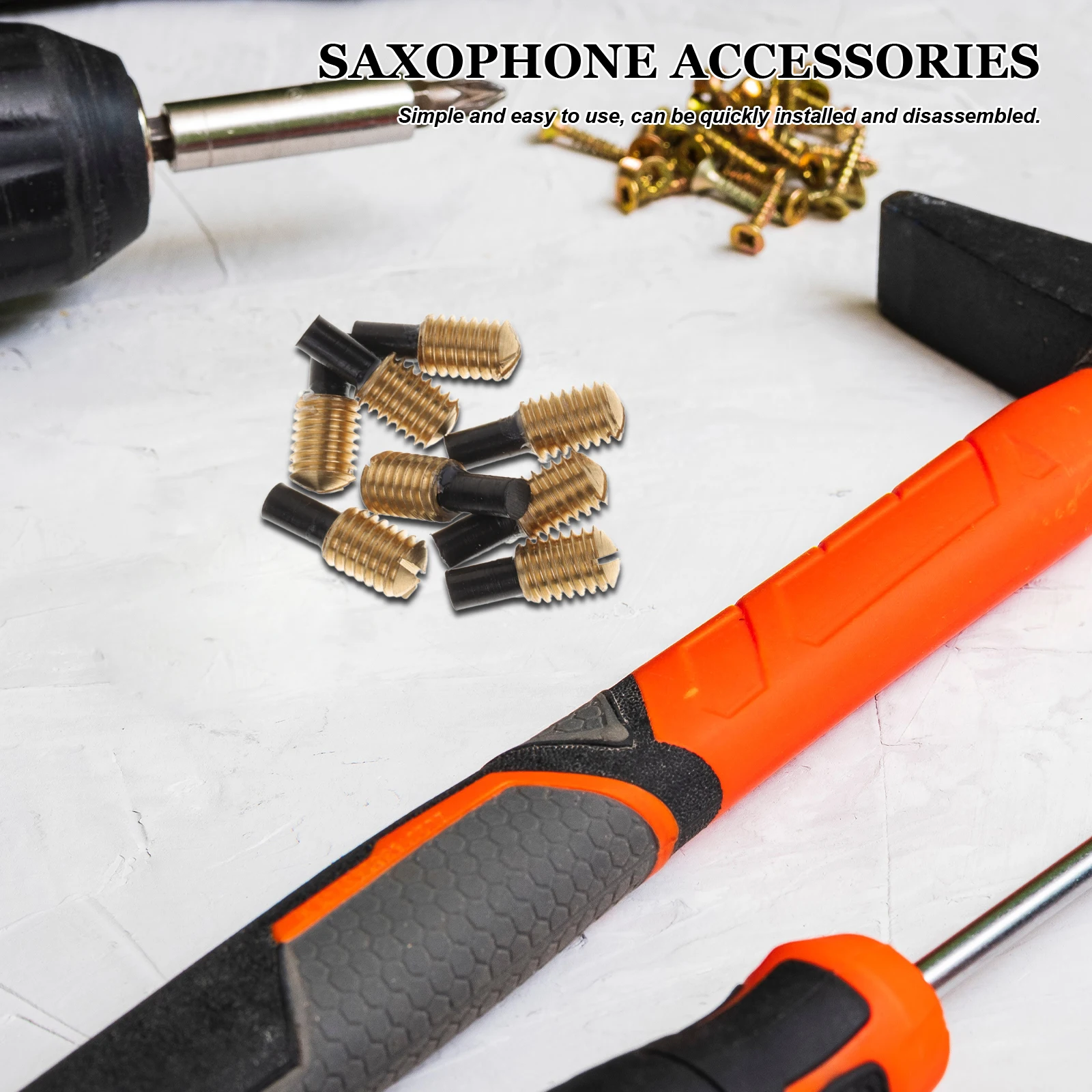 

8pcs Durable Brass Saxophone Sturdy Fixing For Repair Kit Woodwind Instrument Replacement Parts Saxophone Accessories Metal Sax