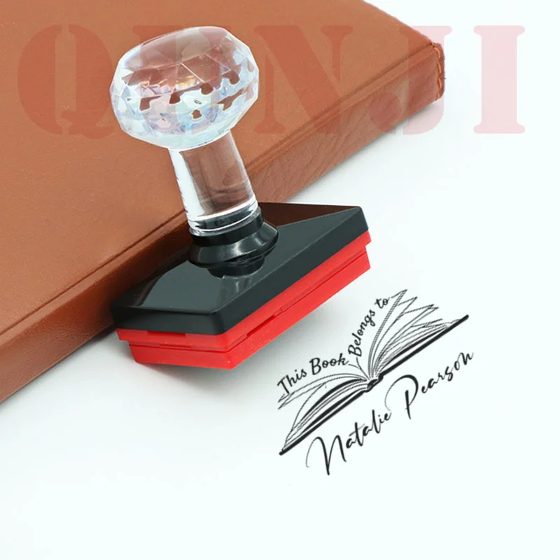 

Library Stamp Personalized Custom Name Stamp Self Inking From the Library Of , This Book Belongs To, Back to School—30×60mm