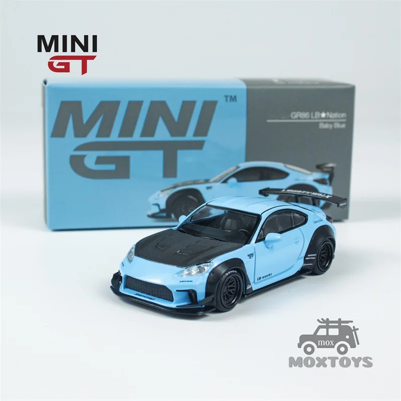 

Литая под давлением модель автомобиля MINI GT 1:64 GR86 LB Nation Baby Blue LHD