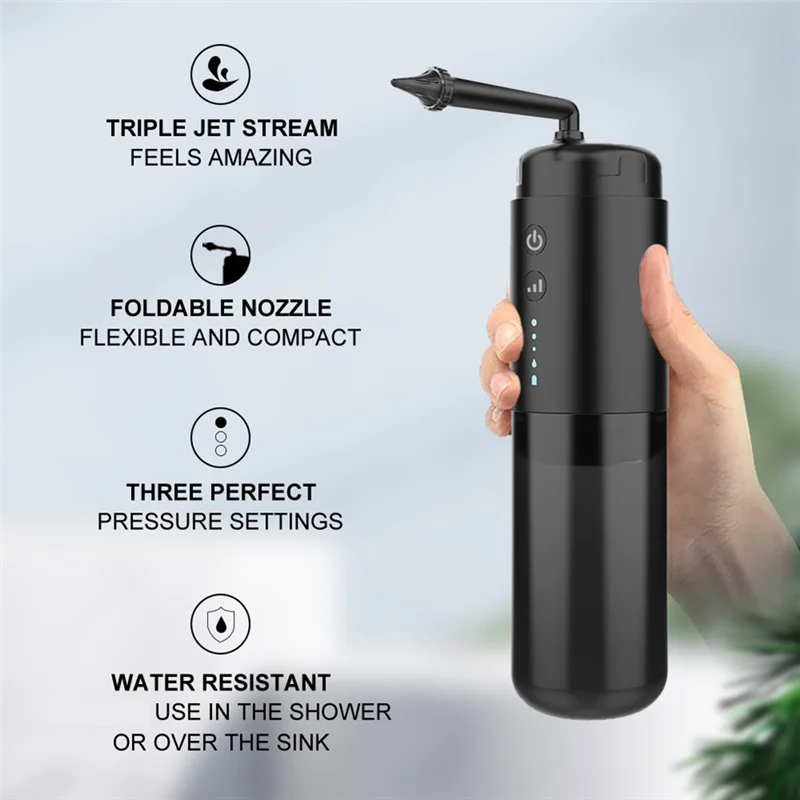 Rondella per le orecchie elettrica Rondella per le orecchie portatile Pulitore per le orecchie con lavaggio Dispositivo elettrico per la cura dell'orecchio Rondella per cerume Pulitore per le orecchie - [Qahk]