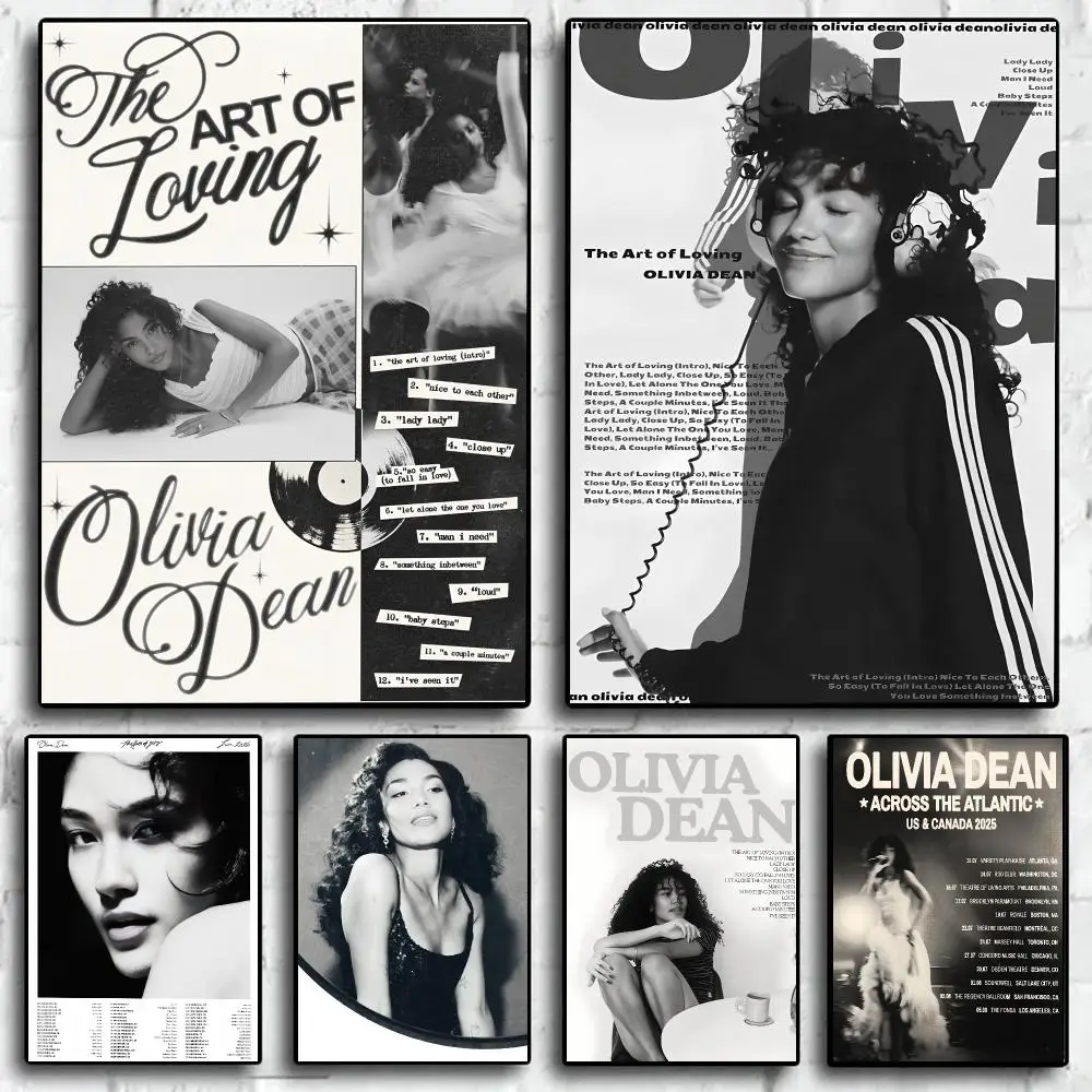 Singer O-Olivia Dean Poster Trendy Wall Art Aesthetic Room Decor Print Living Room Bedroom Home Decoration