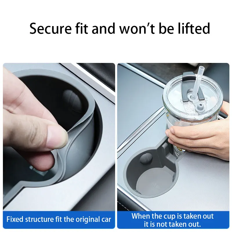 ل تسلا نموذج 3 Y كأس الماء حامل صندوق تخزين وحدة التحكم المركزية كوب مقاوم للماء عدم الانزلاق الوقايات اكسسوارات السيارات