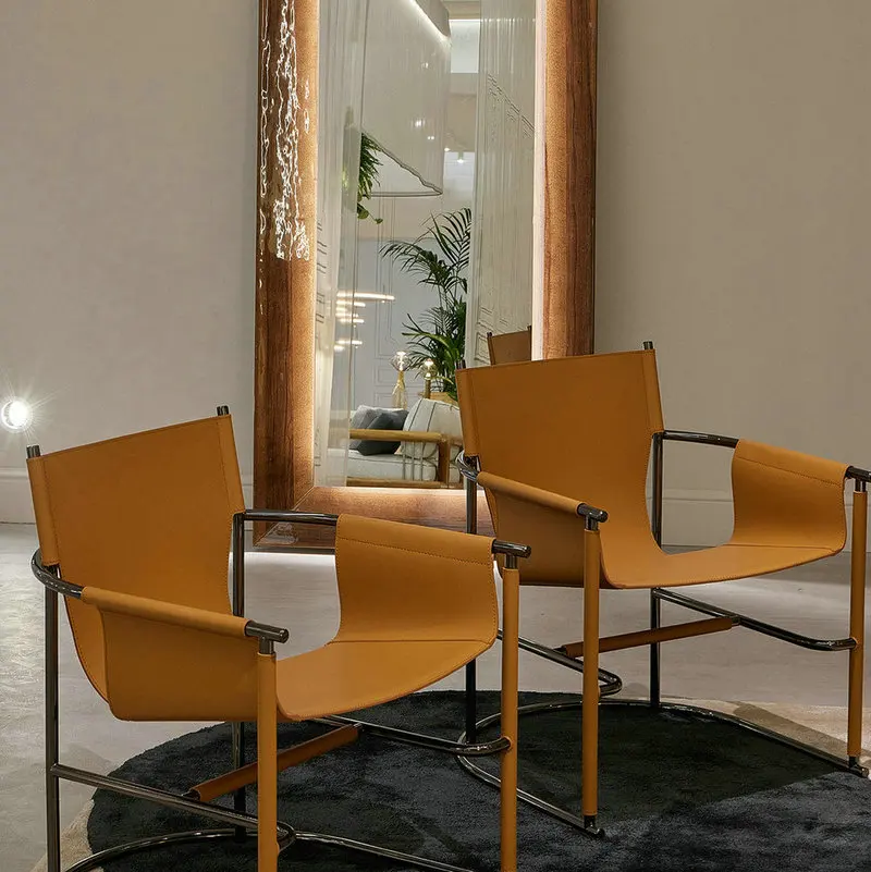 Nordic Lazy U-shaped Chair Modern Light Luxury Hotel Lounge Chair Balcony Simple Living Room Art Home Dining Chair