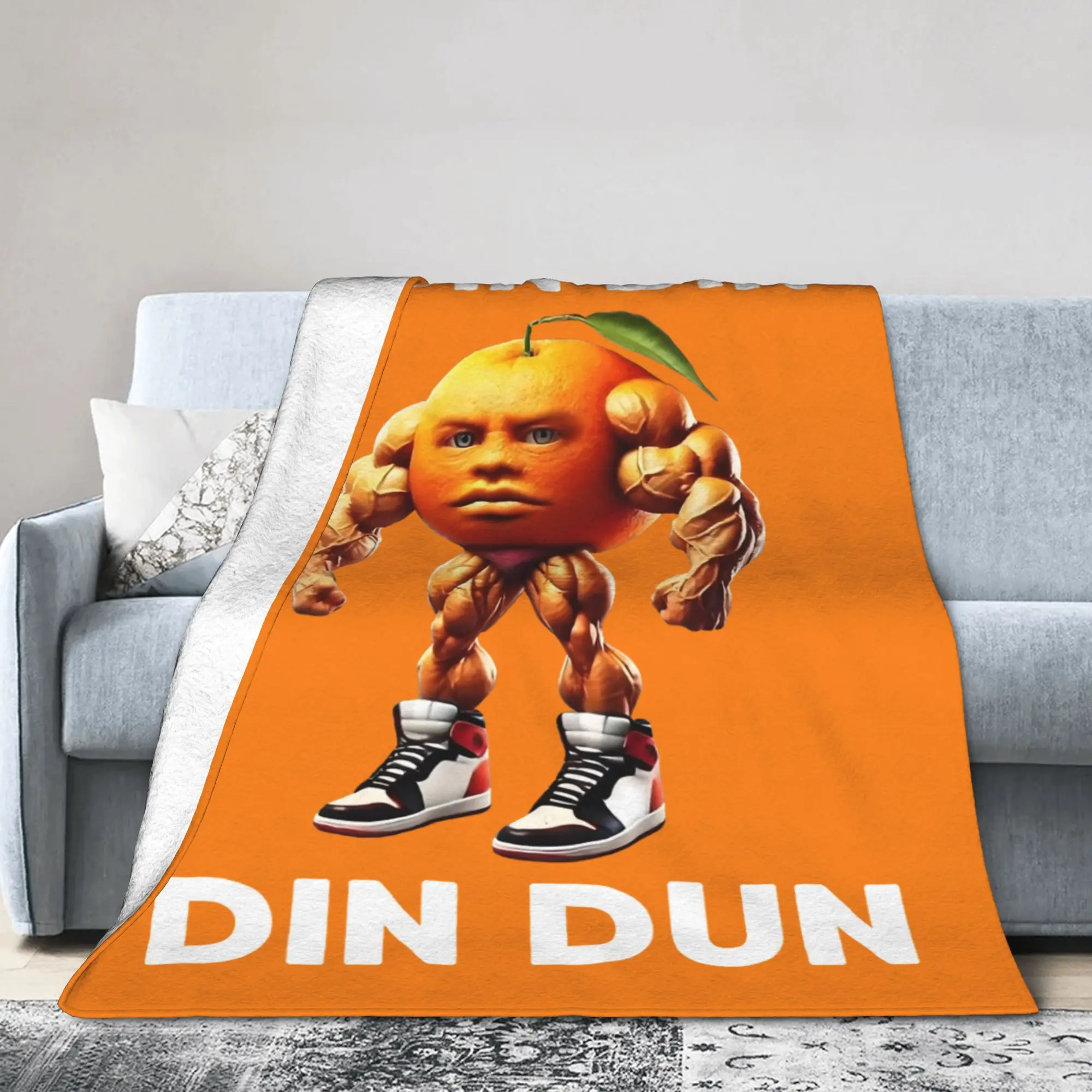 Udin din dun Udindindun الإيطالية Brainrot Meme البطانيات الفانيلا الشتاء لينة رمي البطانيات ل أريكة سيارة أفخم رقيقة لحاف #4