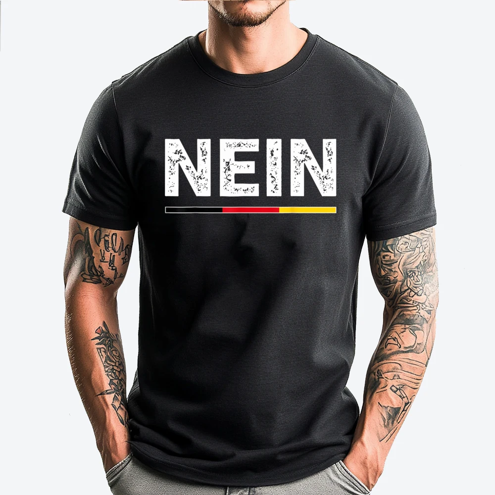 

Nein German No Saying Funny Germany Vintage Oktoberfest Graphic Shirts Long Sleeve T-Shirt Men