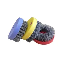 4 inch 110mm Circular Round Stone Abrasive Silicon Carbide Antique Brush For Marble Granite Concrete Surface Polishing