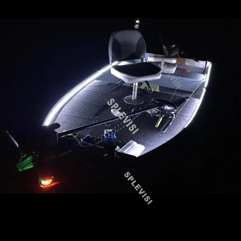 Pontoon Boat Marine Led Light Strip Duck Jon Bass Sailboat Kayak Boat Deck Accent Courtesy Interior Lights Fishing Night, White