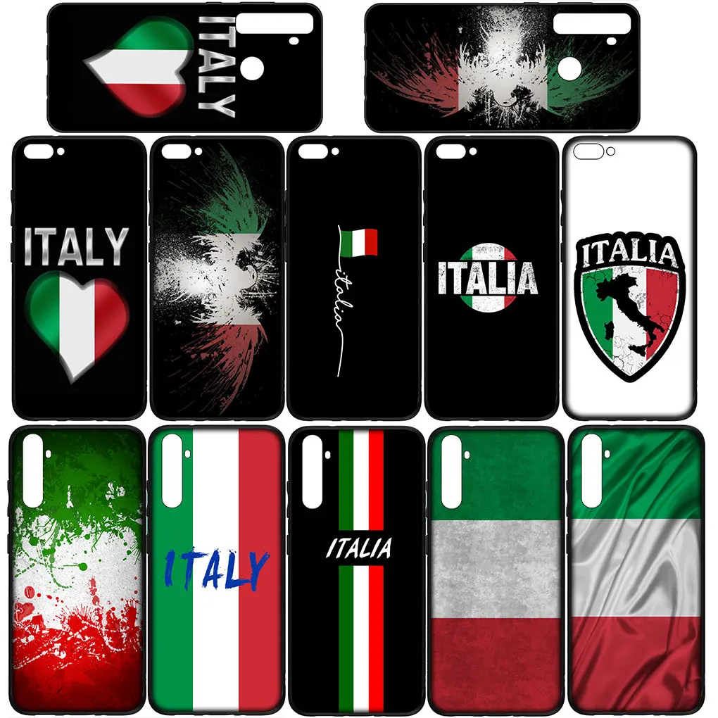 Obudowa telefonu z flagą włochy Italia do Samsung Galaxy Note 20 Ultra 10 8 9 S10 Lite S9 A6 A8 Plus A7 A9 miękkie etui