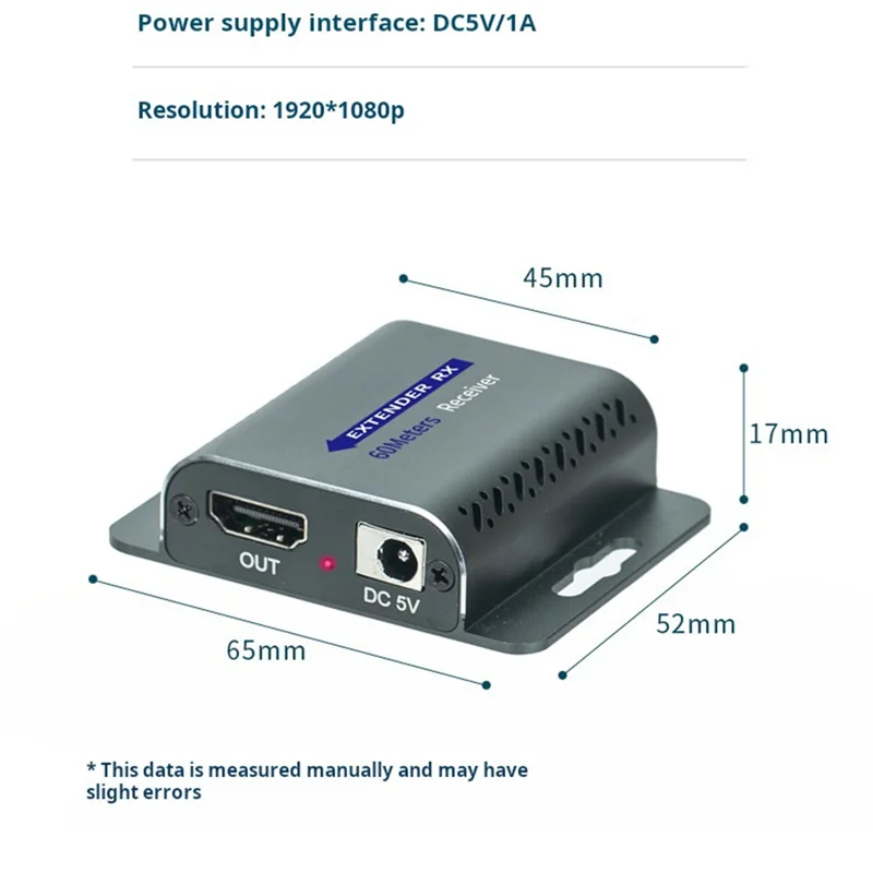 A69Z 4K 60Hz -Kompatible Extender zu RJ45 60M 120M Extender IR UHD HDR V2.0 1080P RJ45 Video Monitor Extender EU STECKER
