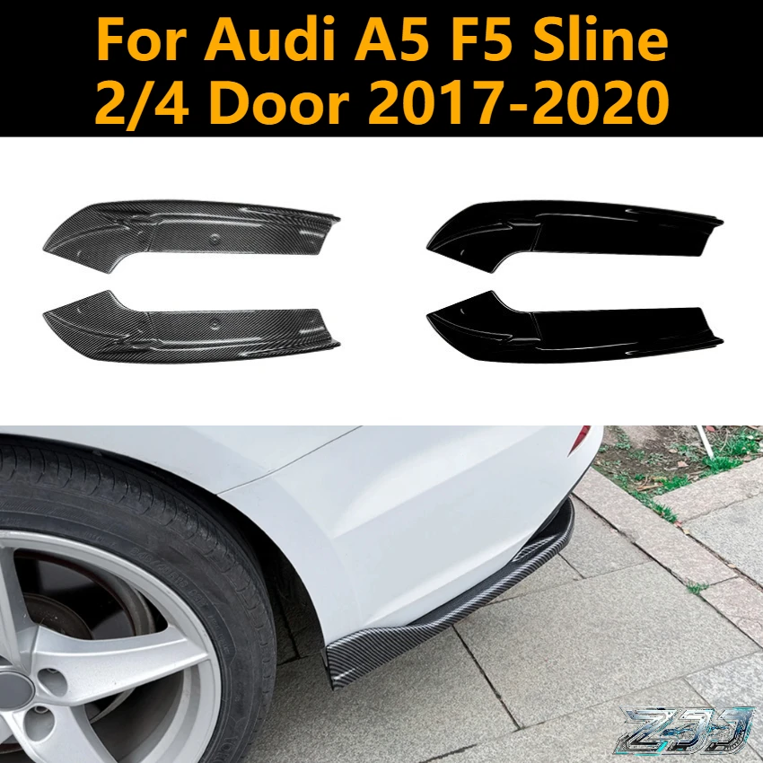 

For Audi A5 F5 Sline S-line 2/4 Door 2017-2020 Rear Diffuser Bumper Side Spoiler Cover Carbon Fiber Splitter Guard Styling Kits