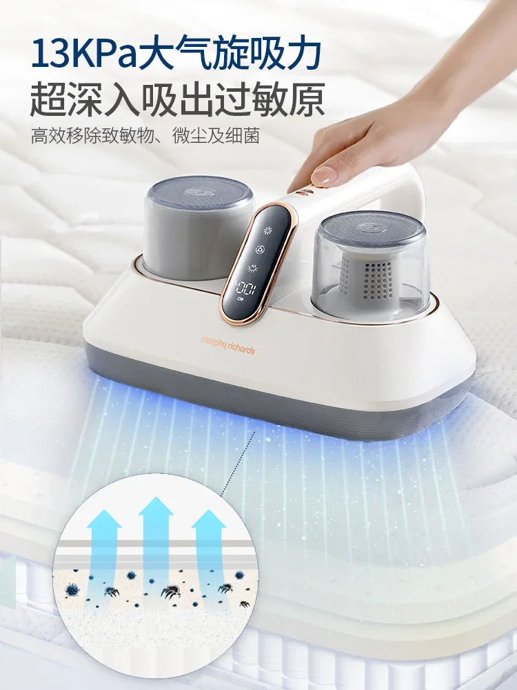 220V Wireless Vacuum Mite Remover with UV Light Sterilization for Bed, Mini Dust Mite Killer