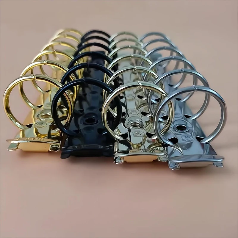 5Pcs A7 Metal Spiral Binder 6 Rings 2-2.5cm Diarmeter Loose-leaf Binding Clip Notebook DIY Diary Hardware Office Accessories