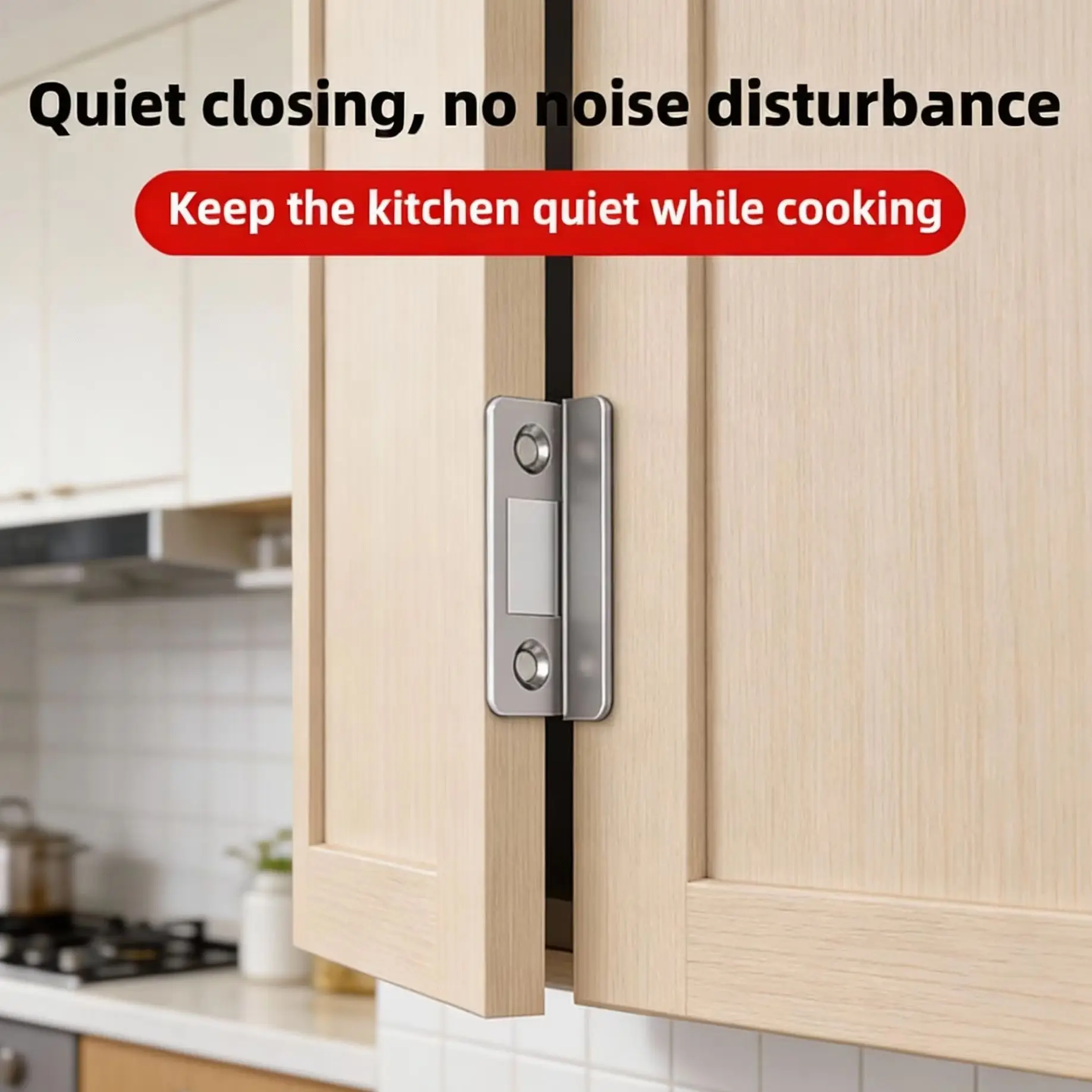Magnetic Door Catch Latch -Invisible Strong Adhesion, Drill-Free Mount, Seamless Release- Ideal for Cabinets, Sliding Doors
