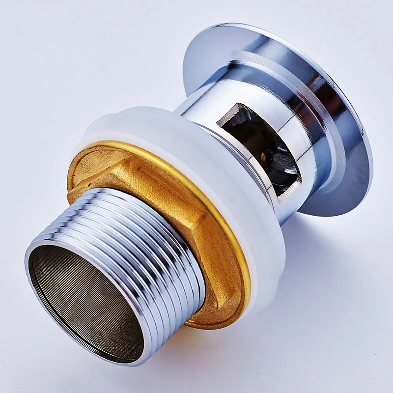 Stainless steel press pop-up floor drain bathroom wash basin pop-up waste sink drain pipe