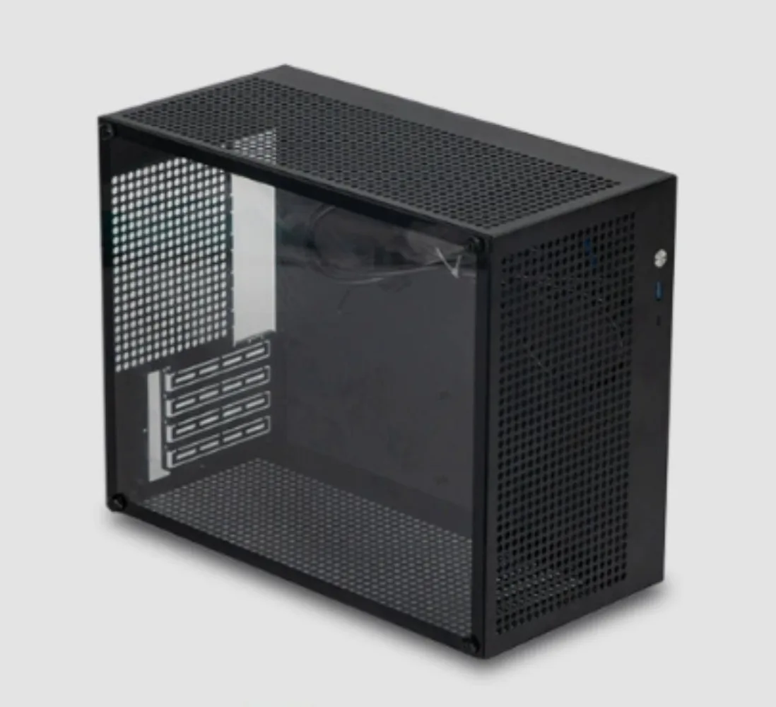 Portable Mini ITX Desktop Chassis All Aluminum Alloy High Airflow Type-C Backline Small MATX PC Case