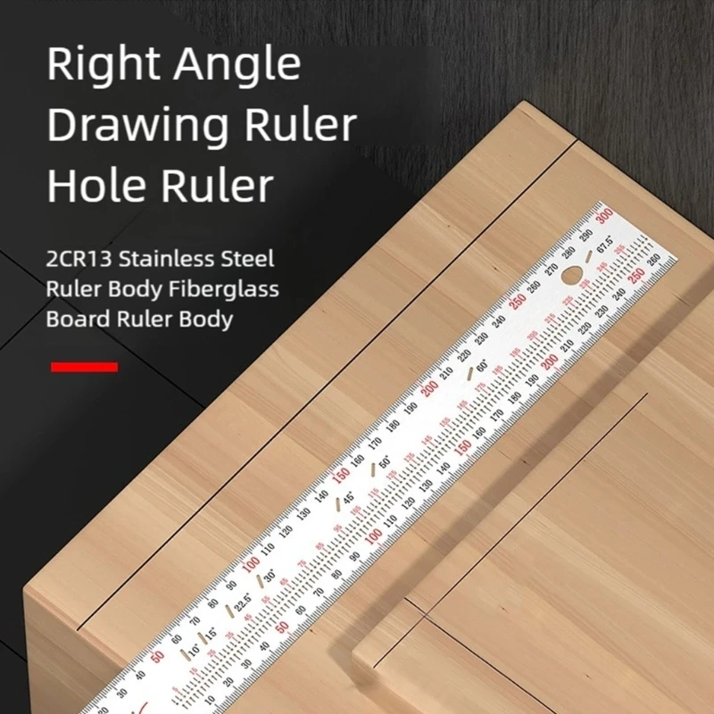 Quadratische Lineale aus Stahl mit mehreren Funktionen, robust, für Holzbearbeitung und Heimwerker-Winkelmarkierung