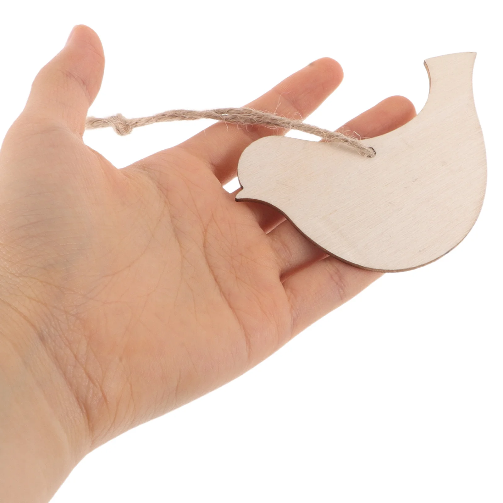 

20Pcs Wood Bird Cutouts Unfinished Blank Wooden Shapes for DIY Crafts Paintable Wood Ornaments Hanging Bird Decorations Xmas