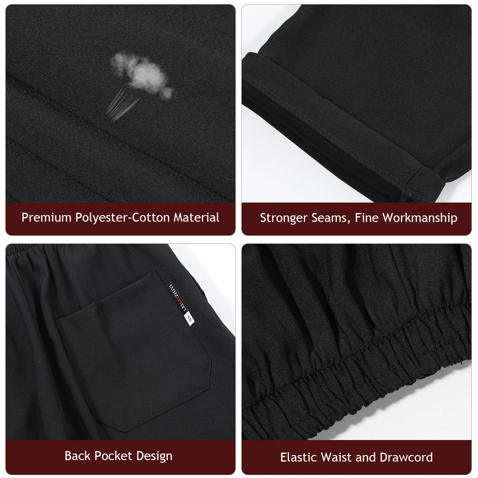 Breathable Chef Working Clothes Loose Pants Canteen Uniform Oil Proof Kitchen Chef Pants Canteen Uniform Supplies
