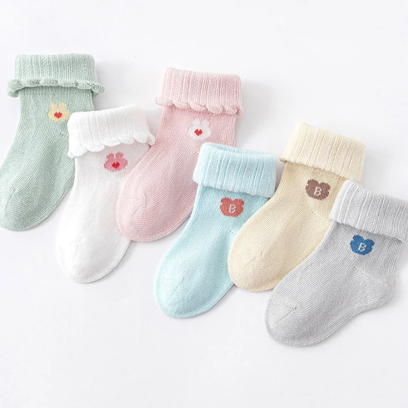 New Baby Socks Warm Colorful Short Socks Cute Rabbit Spring  Soft Socks Spring Socks Children