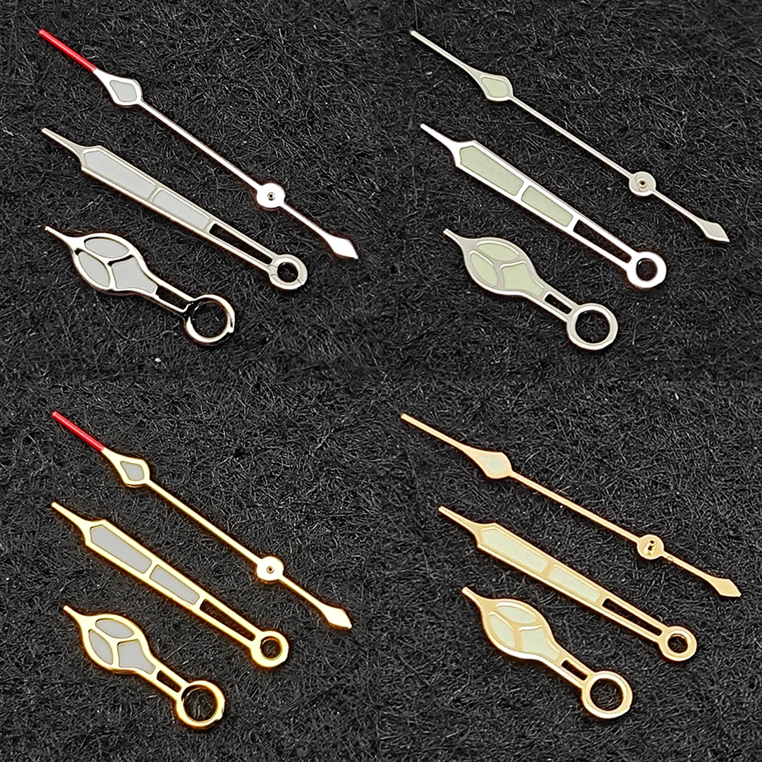 

NH35 Watch Hands Gold/ Silver Black Hands with Green Luminous Watch Accessories Repair Parts Suitable for NH35/ NH36 Movement