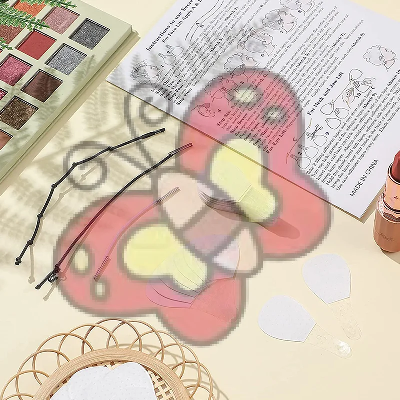 

40Pc Invisible Face Stickers Neck & Double Chin Lifting V-Shaped Makeup Facelift Patches Adhesives for Instant V-Line Enhagement