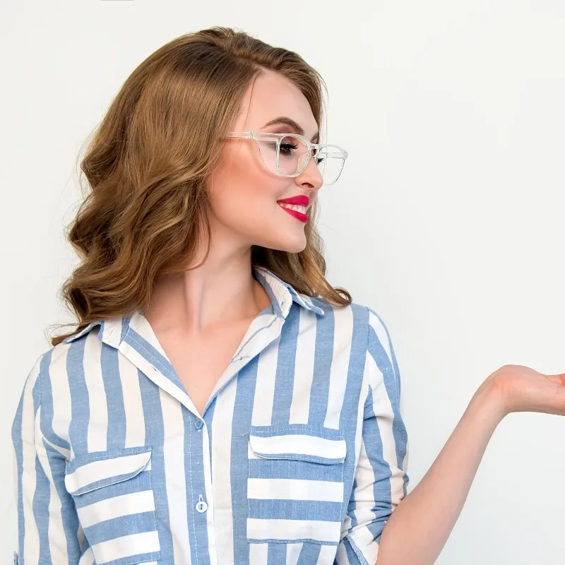 2 Stück Anti-Pollen-Schutzbrille, quadratisch, Anti-Beschlag, blaues Licht blockierende Brille mit Seitenschutz für Schule, Alltag und perfektes Geschenk – Detail 2