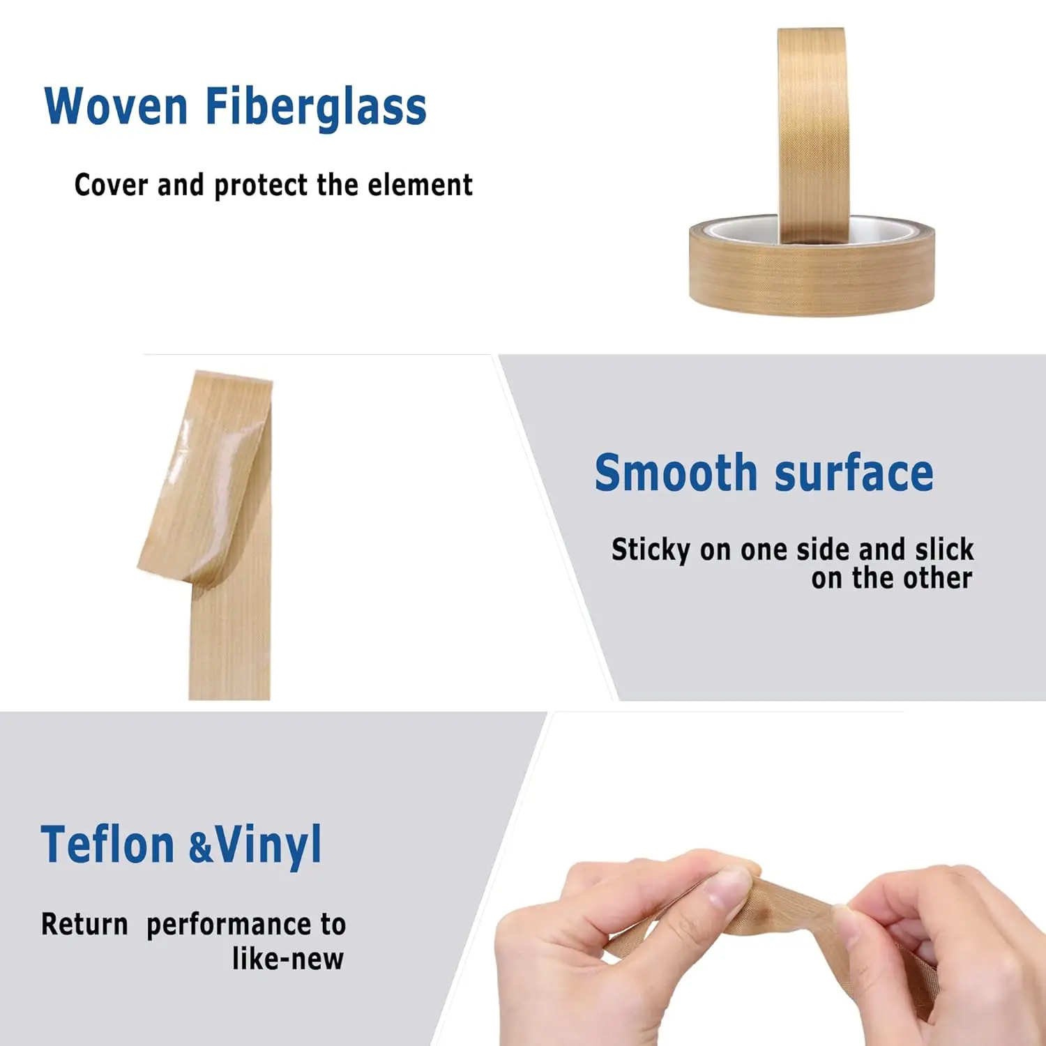 10 M/Roll PTFE Hoge Temperatuur Weerstand Tape 300 °   C Warmte-isolatie Zelfklevende sluitmachine Zelfklevende waterdichte tapes
