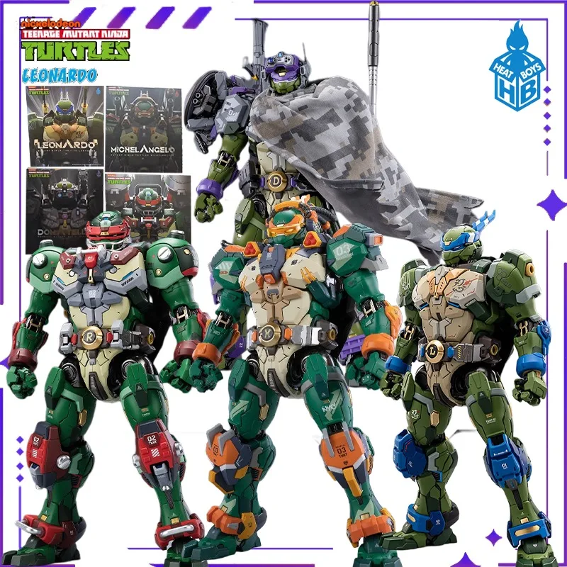 

HeatBoys аниме оригинальная подлинная черепаха-ниндзя Donatello сплав готовый продукт супер подвижная модель меха игрушка в наличии
