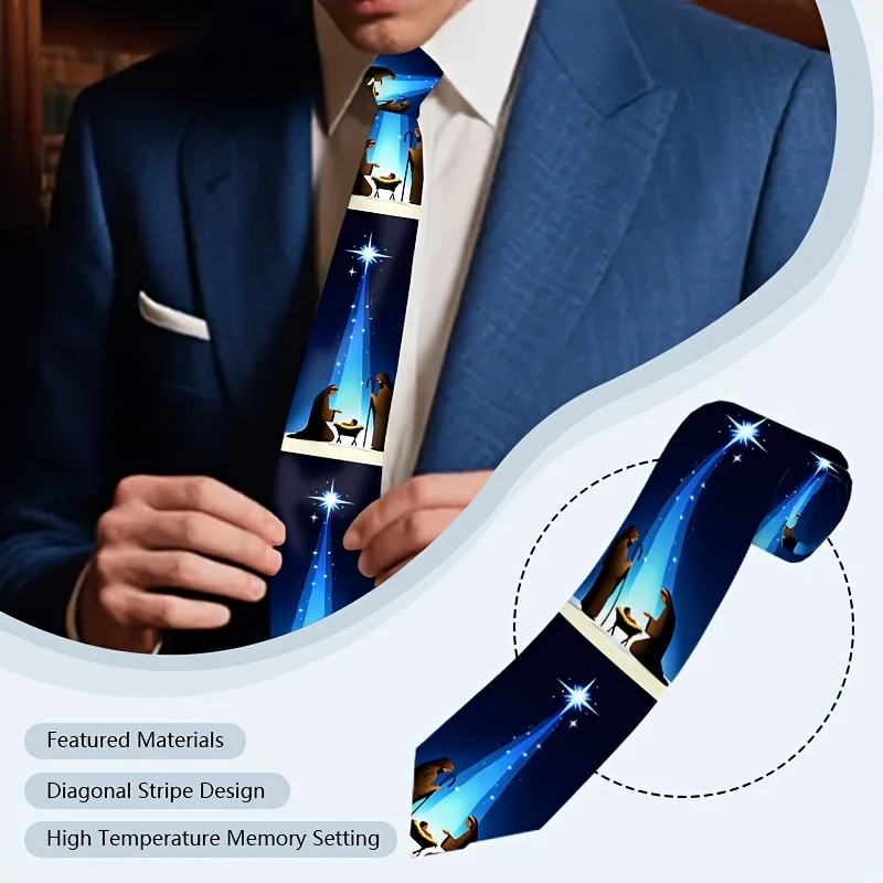 A Christian-Themed Printed Tie a Stylish Accessory for Weddings Dates Parties And Casual Wear Soft And Easy to Clean