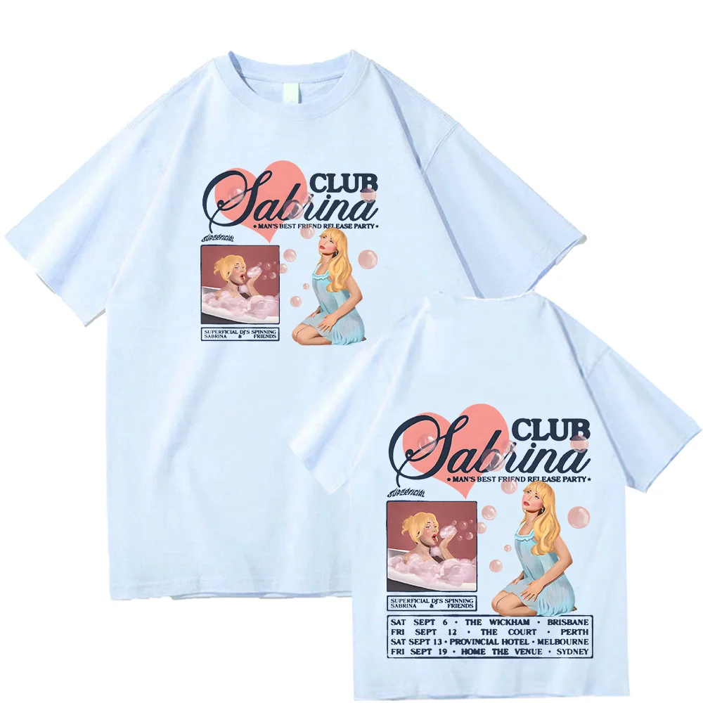 تي شيرت سابرينا للرجال أفضل صديق للحفلات نادي سابرينا كاربنتر لمحبي الهدايا تي شيرت Y2k Kawaii ملابس قطنية مريحة للجنسين #5