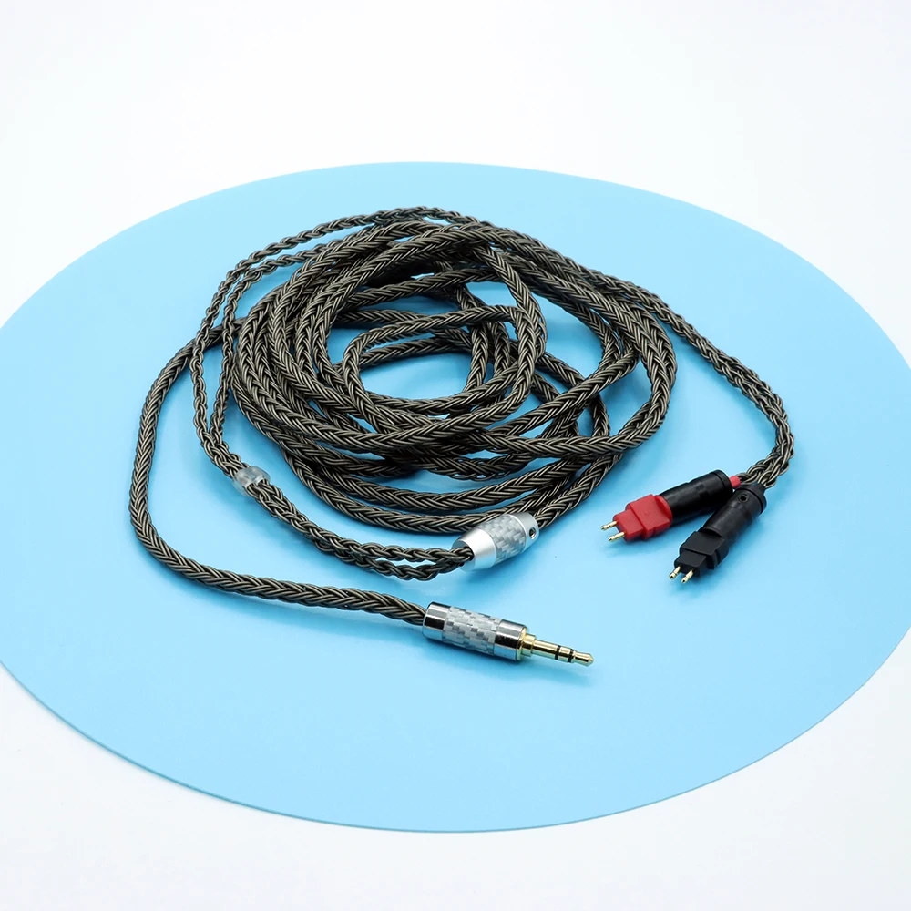 2.5 ミリメートル 3.5 ミリメートル XLR バランス 8 コア 7N OCC シルバーメッキイヤホンケーブル HD580 HD600 HD650 HDxxx HD660S HD58x ヘッドフォン用