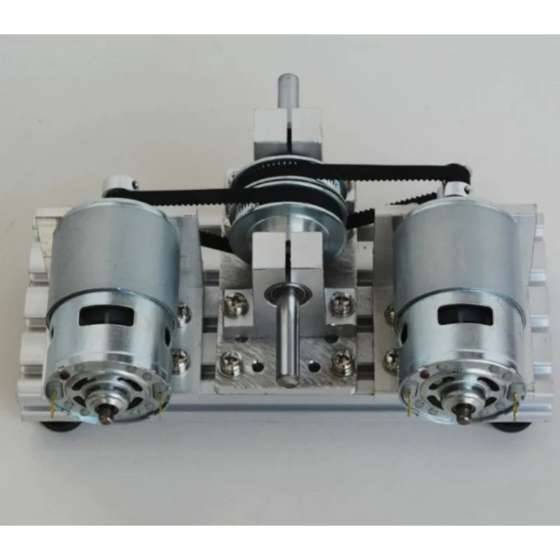 12V 24V DC Dual Spindle Motor Drive Kit, 775 795 895 Motor, 60/80T Timing Belt Synchronous Pulley Wheel