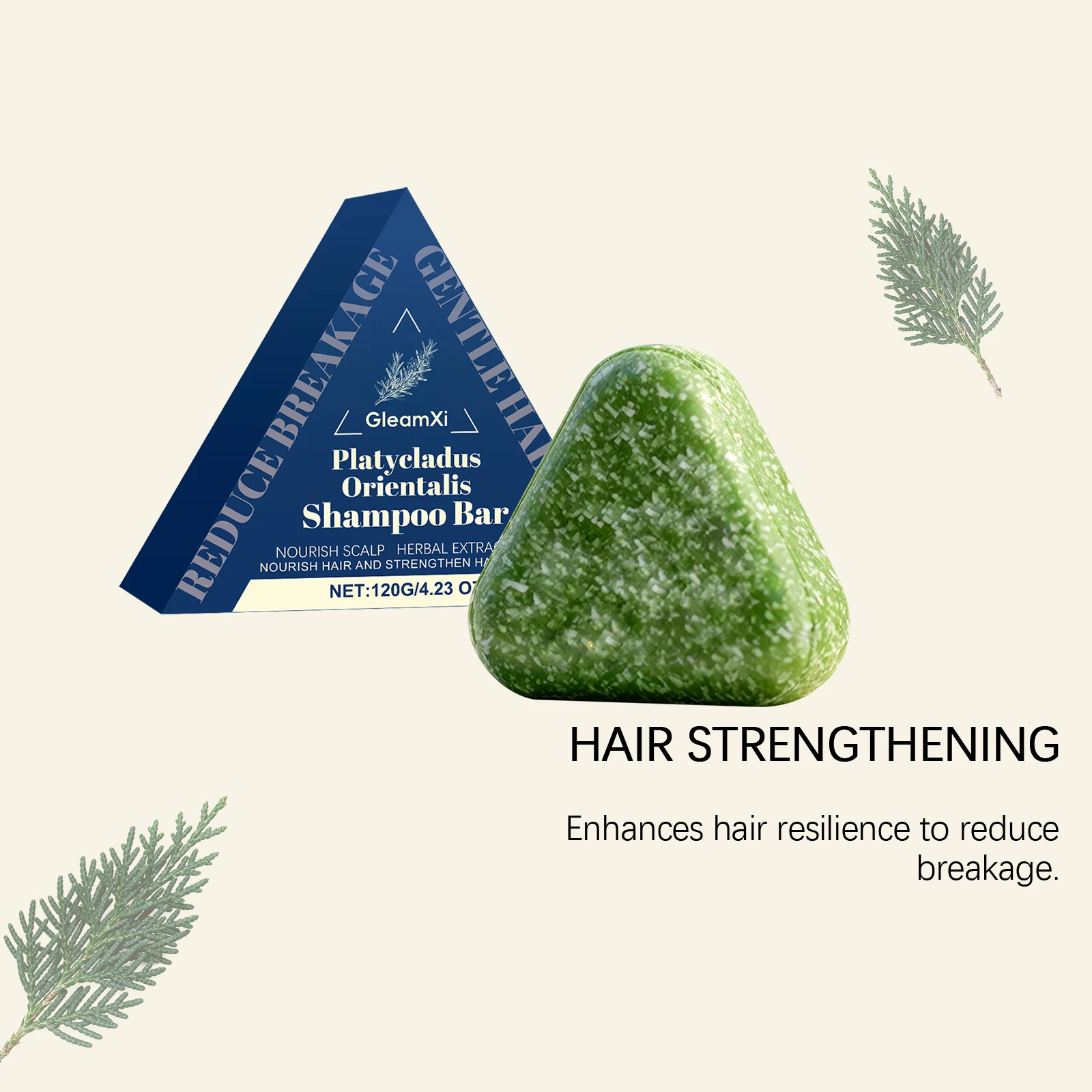 Natural Herbal Shampoo Soap Oil Control Cleansing Anti-Itching Scalp Hair Smoothing Reduce Breakage Strengthen Cleansing Care