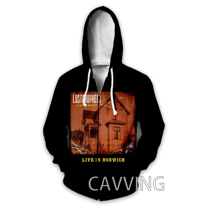 CAVVING 3D Printed  Lostprophets  Band  Zipper Hoodies Zip Hooded Sweatshirt Harajuku Hoodie Sweatshirt for Men/women