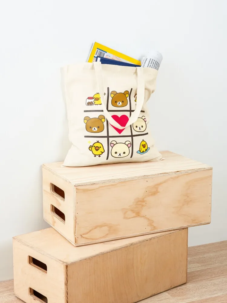 Rilakkuma Rilakkuma and friends Tote Bag حقيبة تسوق نسائية حقائب مخصصة حمل الحقائب الرجالية حقيبة كبيرة #4