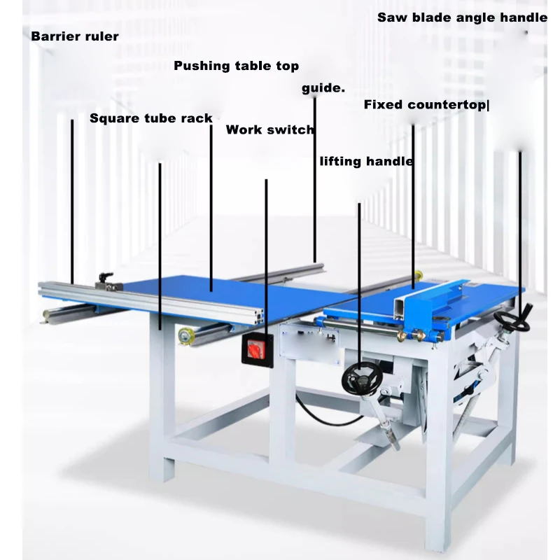 

Dedicated Precision Workbench Bracket New Sliding Table Saw Woodworking Saw Table 2.2KW 380V/220V Cutting Saw All-in-one Machine