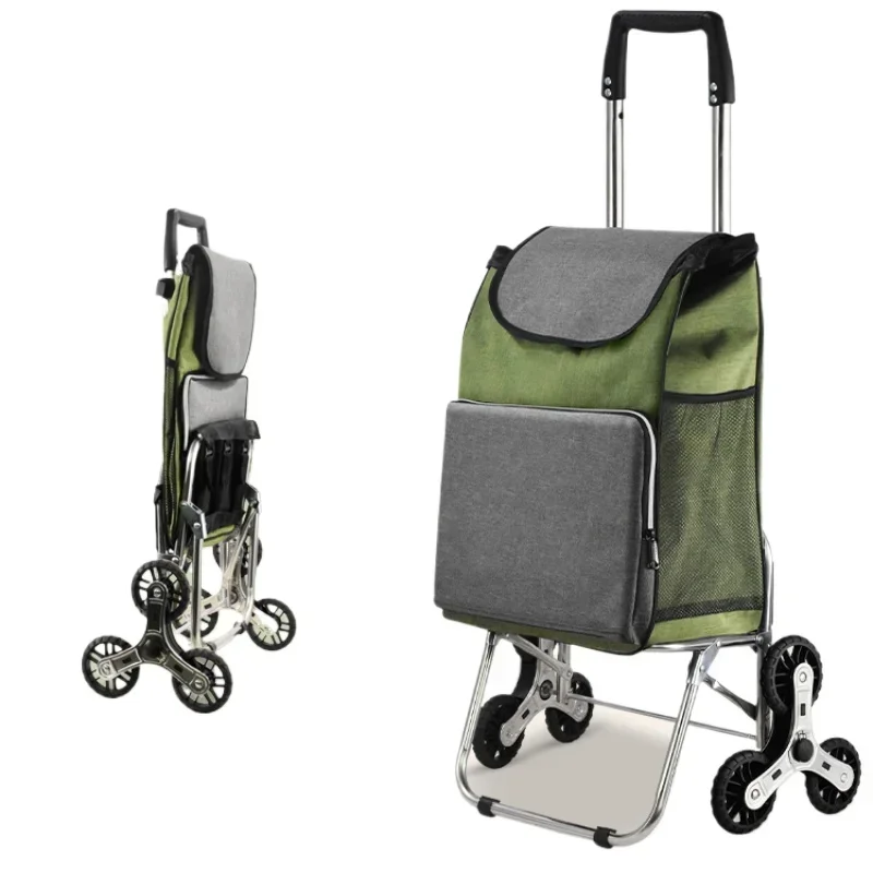 

*Adjustable height, comfortable to pull,grocery cart small cart climbing stairs,shopping cart, portable and foldable for home us