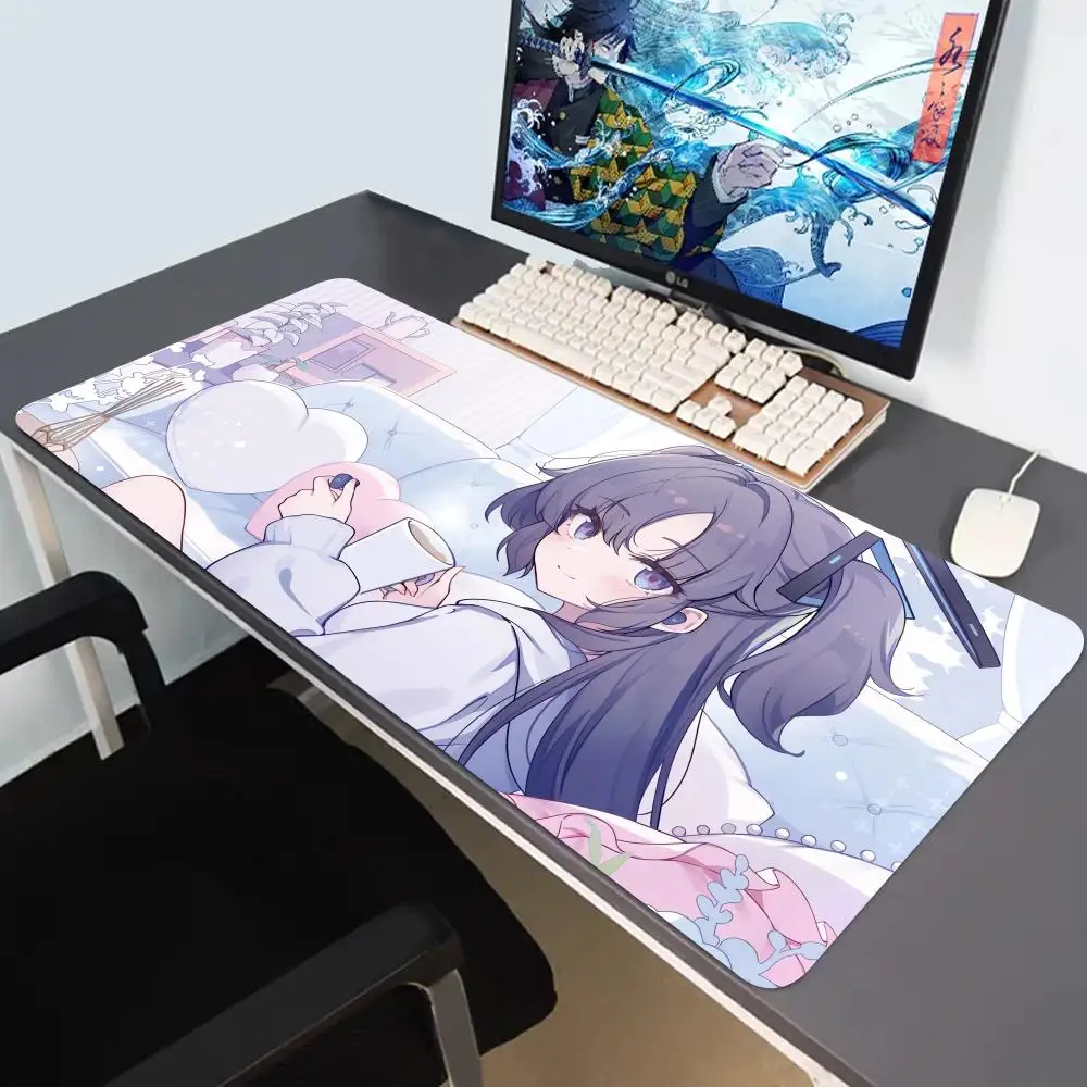 

Hot Rubber Blue Archive Yuuka Mouse Pad Kawaii Girl Desk Mouse Mat PC HD Print Mousepad Gaming Accessories Laptop Keyboard Pad