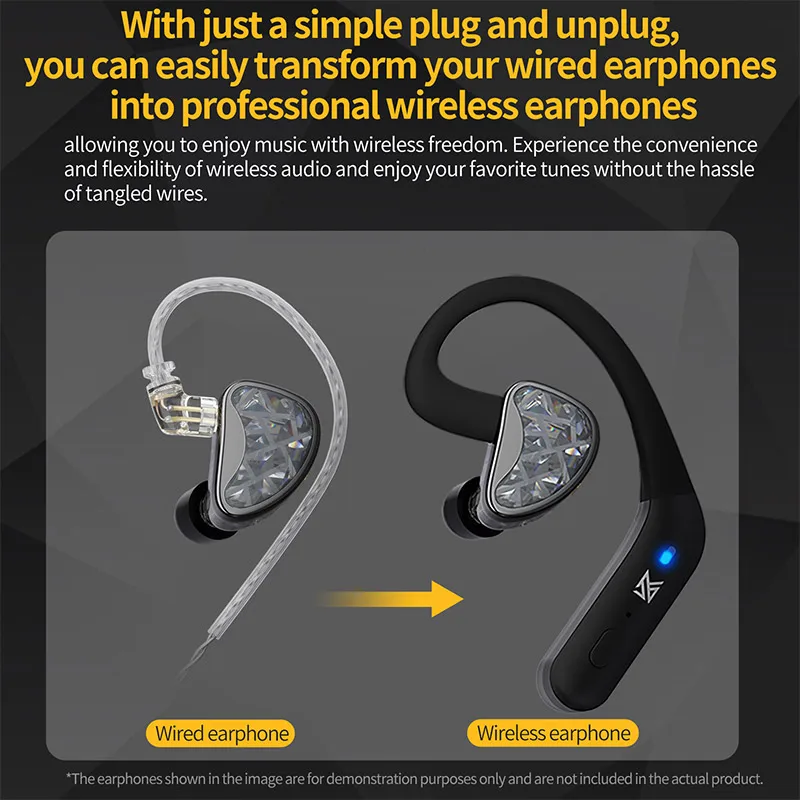 KZ-AZ20 Wireless earhook cable, compatible with Bluetooth 5.3 Snapdragon sound technology, HD audio, PIN C update