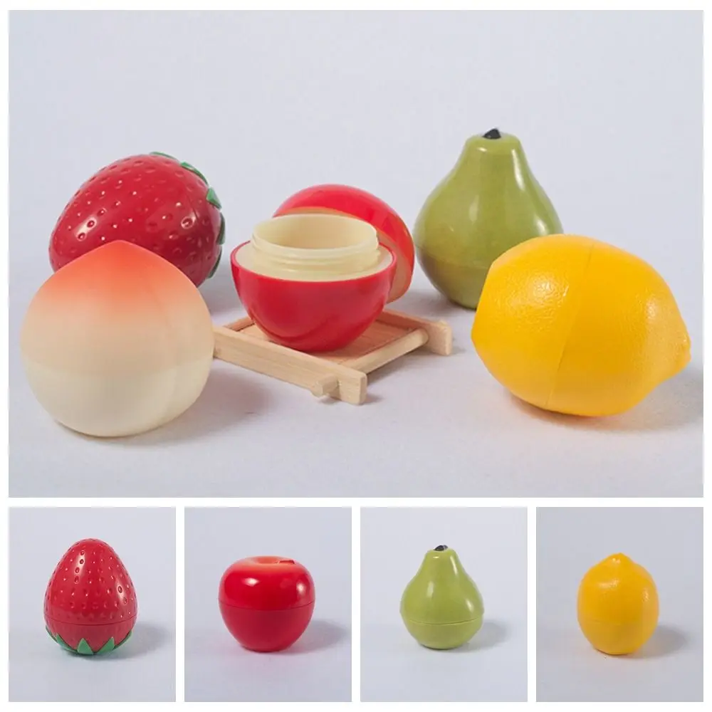 Cute Fruits Shape Face Cream Dispenser Box 30ml Empty Plastic Sample Bottles Peach Reusable Lotion Empty Bottle Women