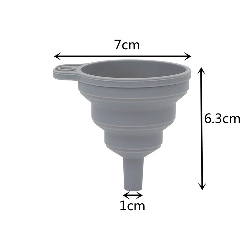 Imbuto in silicone per uso alimentare Mini imbuto pieghevole in silicone Pratico mini imbuto per erogazione di liquidi da cucina Utensili da cucina portatili