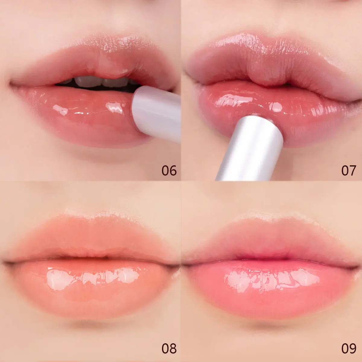 rom&nd BALM PER MEDIÇÃO GLASTING (01-09), tocco liscio, finitura lucida non appiccicosa, Fresh Start, collezione festosa, K-Beauty, trucco coreano