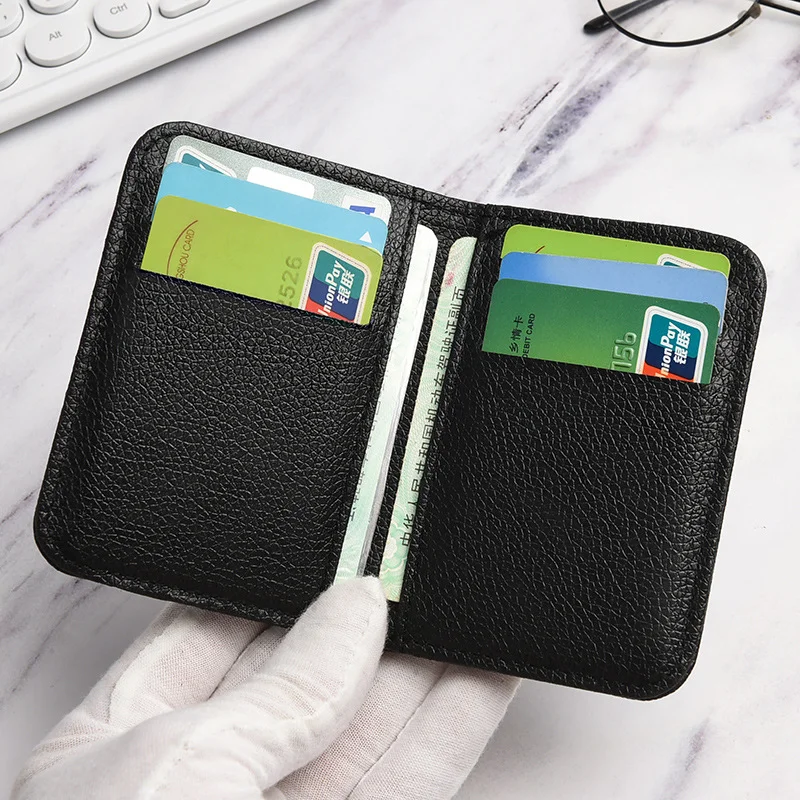 New Style Slim Portable Card Holder - Black/Coffee Durable Anti-Demagnetization Unisex Daily Essential for Credit/Debit Cards